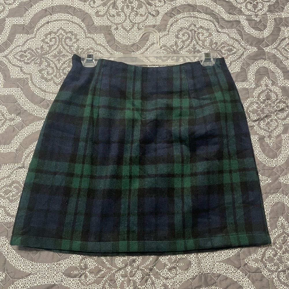 Plaid Green and Blue Women's Skirt